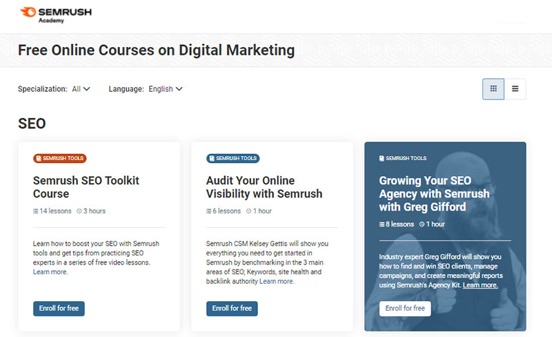 Free Online Courses on Digital Marketing