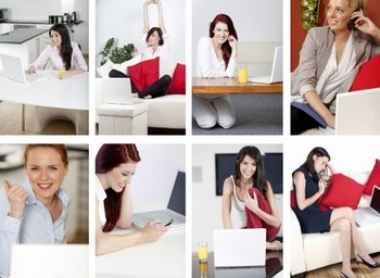 women working from home